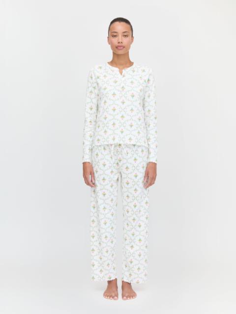 Hill House Home The Olivia Pajama Set - Pastel Trellis