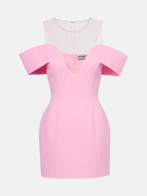 David Koma Virgin wool crêpe minidress