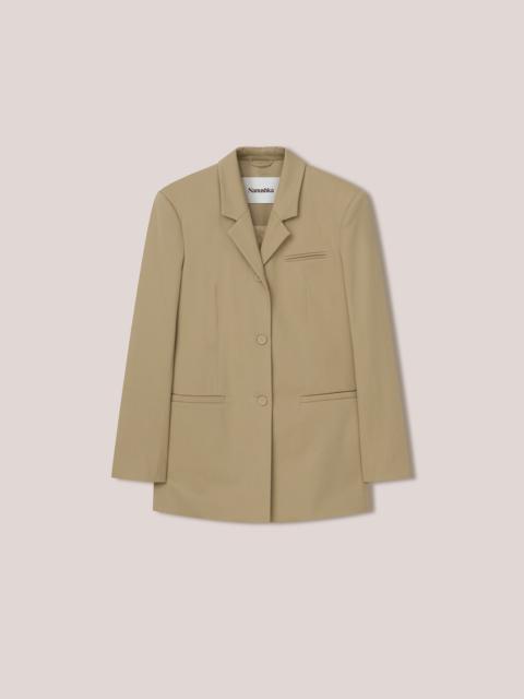 Nanushka MERSEY - Cavalry-twill jacket - Pebble