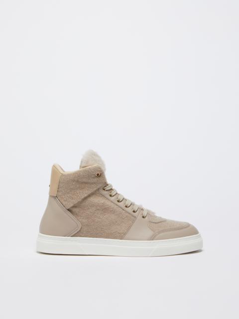 Max Mara Split leather and leather sneakers
