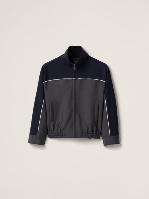 Miu Miu Kid mohair zipper blouson jacket