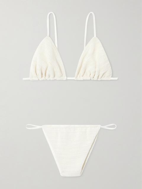 FAITHFULL Gianni + Brita Crocheted Cotton-blend Triangle Bikini