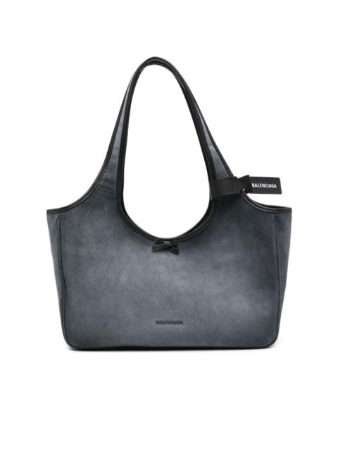 BALENCIAGA bow suede lau tote bag