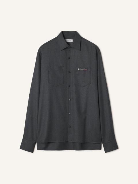 Lanvin STRAIGHT-CUT OVERSHIRT IN WOOL FLANNEL