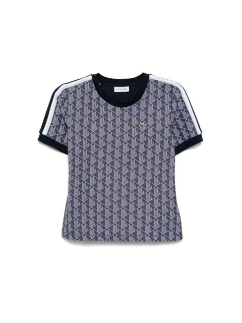 LACOSTE monogram jacquard T-shirt