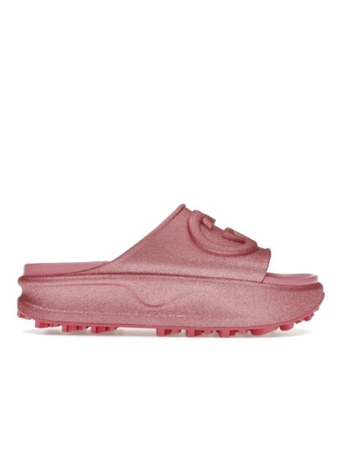 Gucci Interlocking G Slide Metalic Rose (Women's)