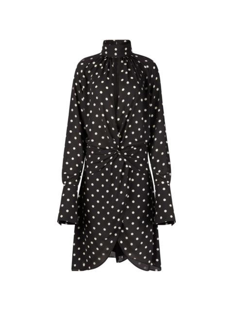 NINA RICCI polka-dot print midi dress