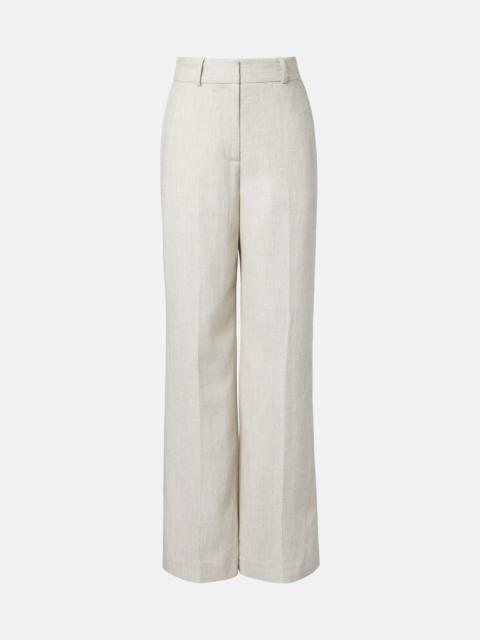 JOSEPH Arven linen and cotton straight pants