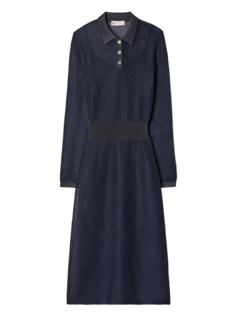 TORY BURCH collared polo midi dress