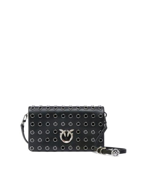 PINKO eyelet logo crossbody bag