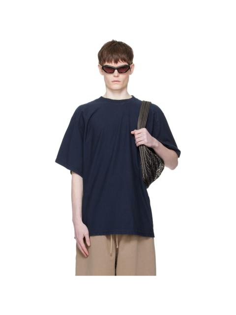 HED MAYNER Navy Embroidered-Logo T-shirt