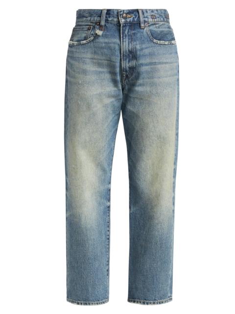 R13 Women's Boyfriend High-Rise Crop Wide-Leg Jeans - Clinton Blue