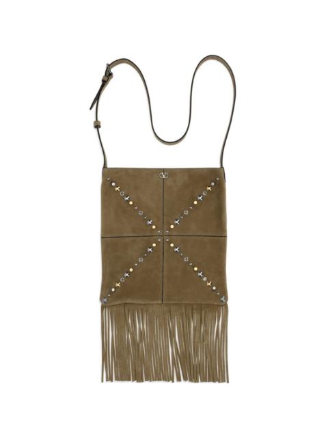 Valentino Nellcôte studded fringed shoulder bag