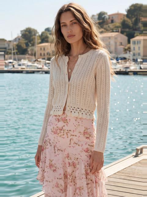 CAMI NYC LILIBETH POINTELLE CARDIGAN MACADAMIA