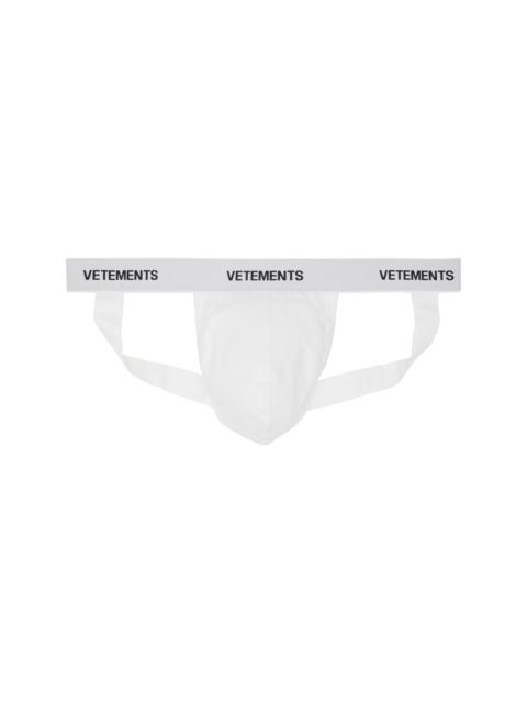 VETEMENTS White Logo Jockstrap