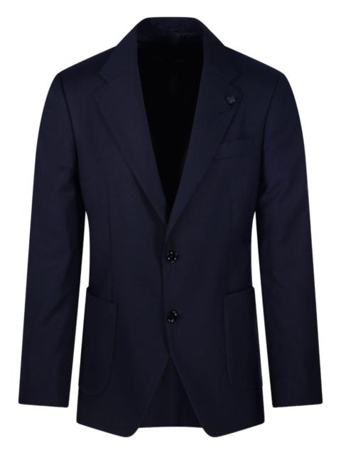 LARDINI notched-lapel single-breasted blazer