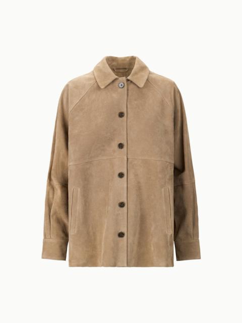 STAUD STAUD JOSETTE SUEDE SHIRT DUNE