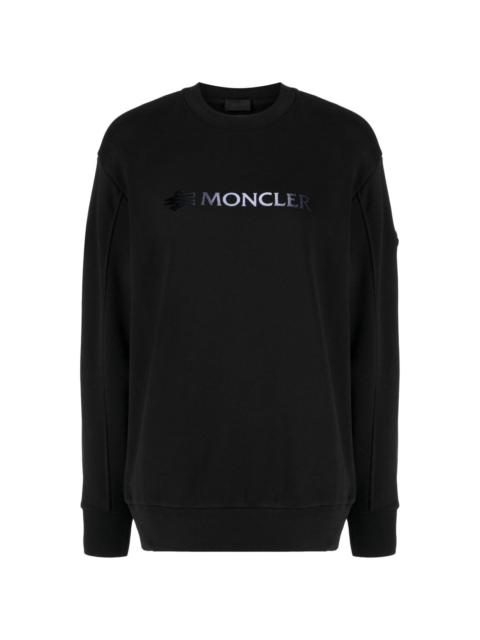 Moncler debossed-logo cotton sweatshirt