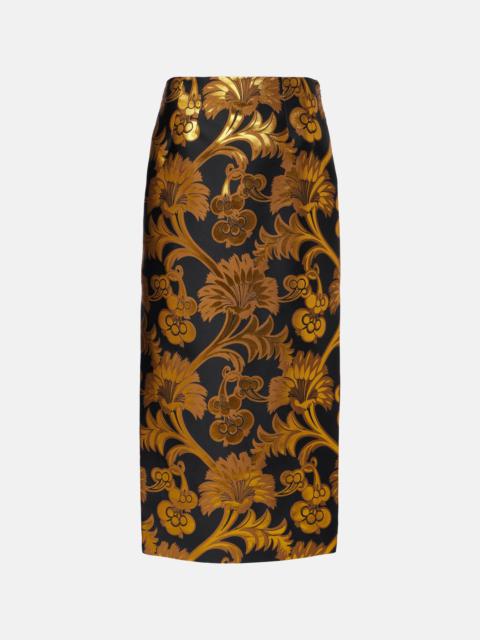 Etro Semi-sheer lamé maxi skirt