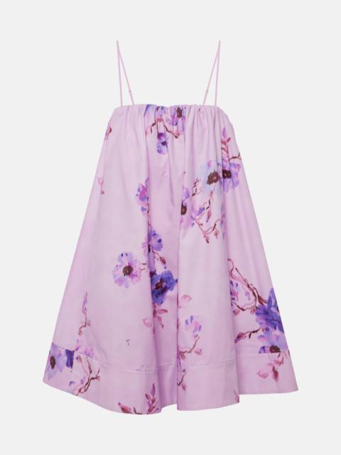 Lightburst floral cotton minidress