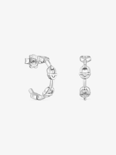 TOUS 17.4 mm silver logo Hoop earrings TOUS MANIFESTO