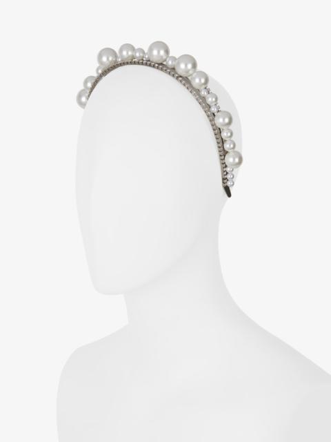 Givenchy Ariana headband in pearls and crystals