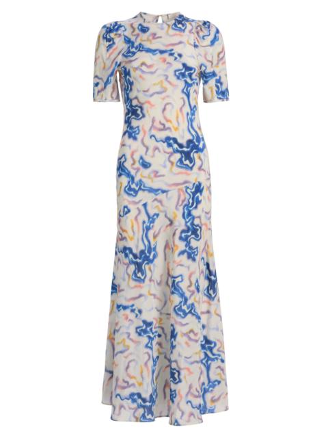 ULLA JOHNSON Women's Samar Silk Maxi Dress - Prism