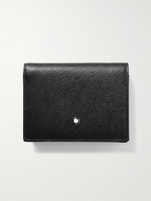 Montblanc Sartorial Logo-Appliquéd Cross-Grain Leather Wallet Black