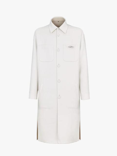 FENDI White cashmere coat