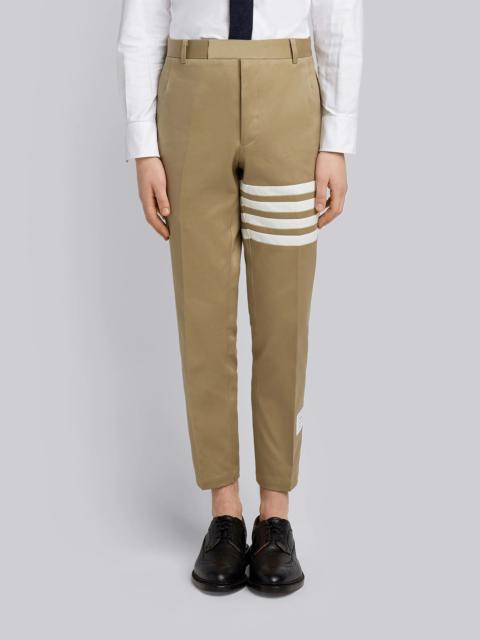 Thom Browne Camel Cotton Twill Knit Seamed 4-bar Unconstructed Chino Trouser