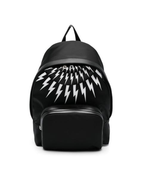 Neil Barrett Thunderbolt-print zipped backpack