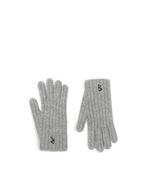 RUSLAN BAGINSKIY ribbed embroidered gloves
