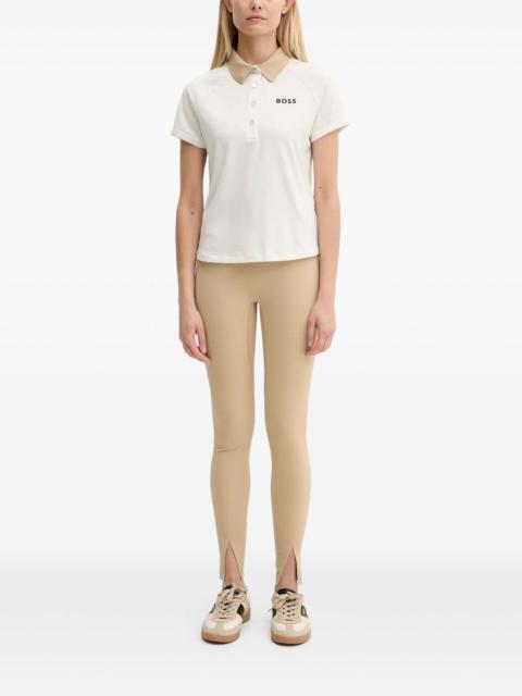 BOSS contrast-collar polo shirt