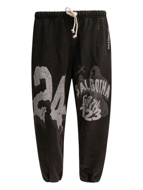 RRR123 graphic-print drawstring trousers