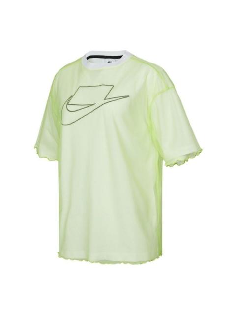 Nike (WMNS) Nike As Nike Sportswear Tulle Ss Top Nike Sportswear Tee Yellow DD4530-736