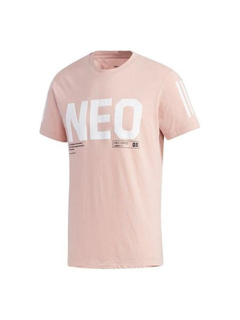 adidas adidas neo M CS TEE 3 Sports Short Sleeve Pink GP5732