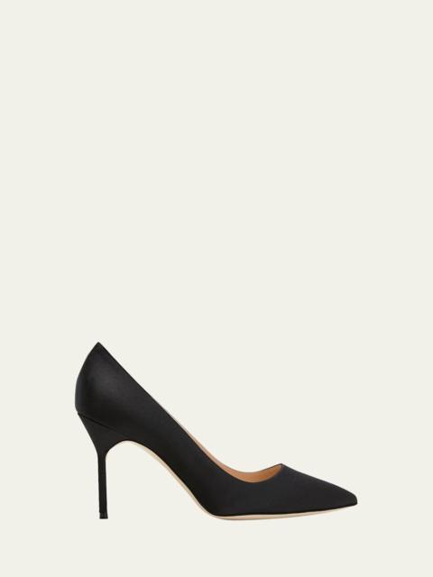 Manolo Blahnik BB 90mm Satin Pumps