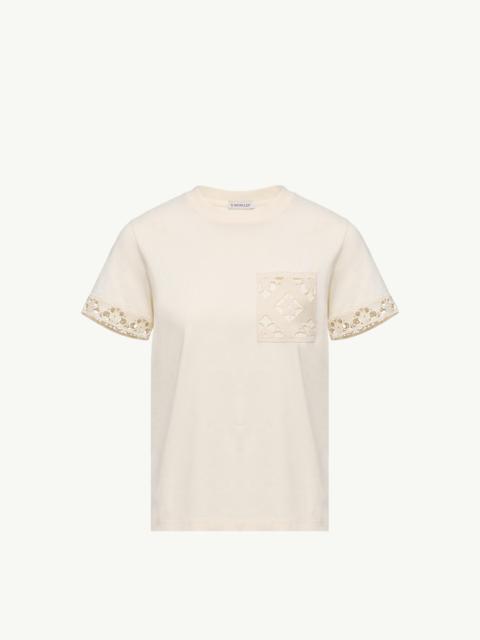 Moncler Macramé-Trimmed Cotton T-Shirt