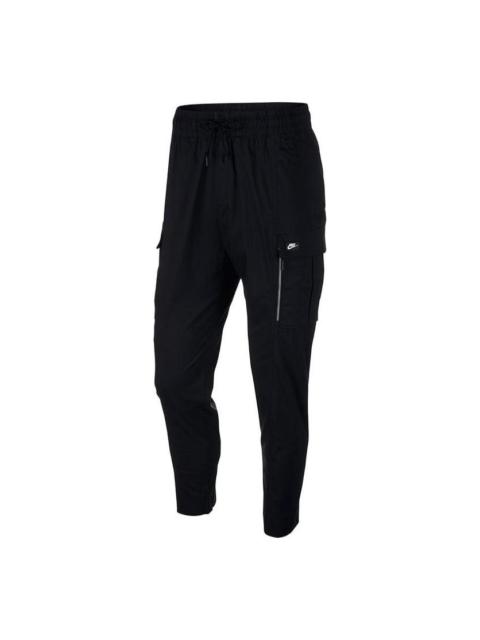 Men's Nike Sportswear Cargo Big Pocket Casual Black Long Pants/Trousers BV3128-010