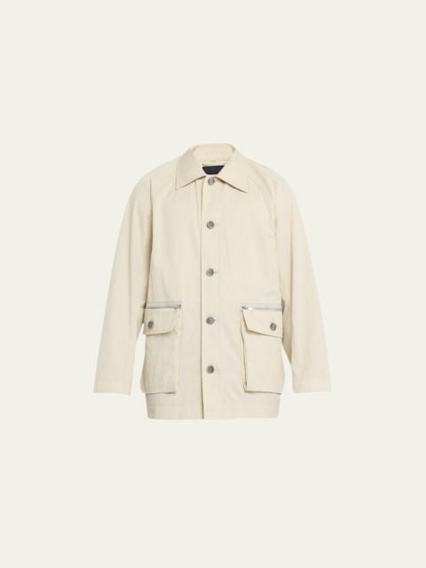 3.1 Phillip Lim Men's Twill Button-Front Chore Coat