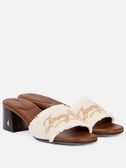 JIMMY CHOO Joa embroidered mules