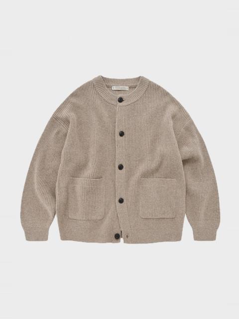 FrizmWORKS Heavy Wool Round Cardigan - Oatmeal