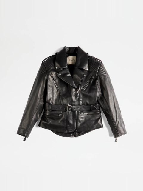 Tod's BIKER JACKET - BLACK