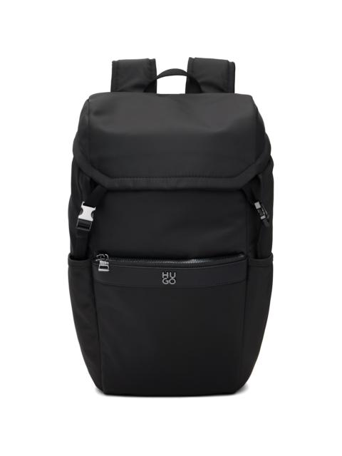 HUGO Black Twill Backpack