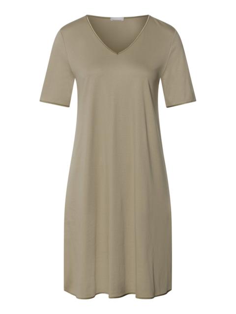 HANRO Cotton Silk V-Neck Cotton Nightgown