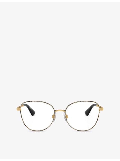 Dolce & Gabbana DG1355 Round-Frame Metal Optical Glasses