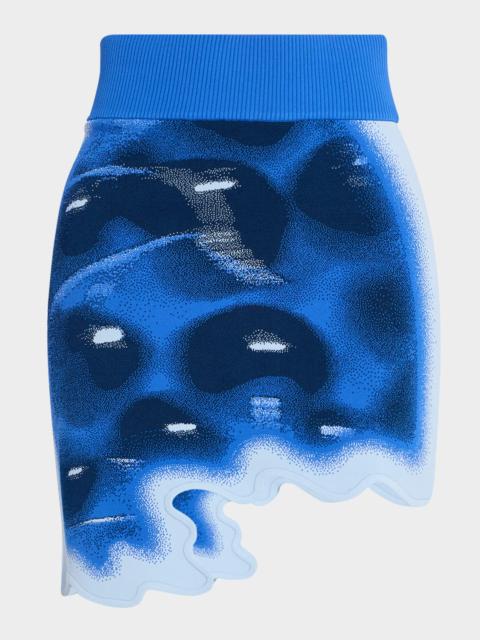 PH5 Salem Wavy Asymmetric Mini Skirt