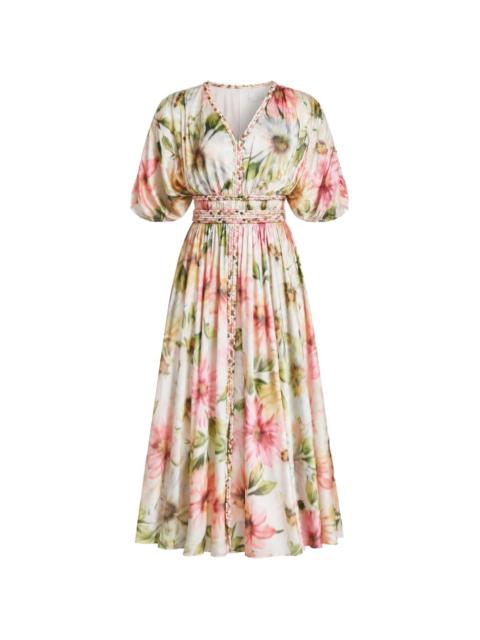 GUESS USA Lucie floral-print pleated dress