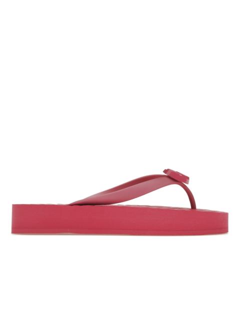 GUCCI Gucci Chevron Thong Sandal Pink Rubber
