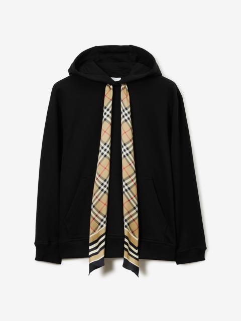Burberry Scarf Detail Cotton Oversized Hoodie